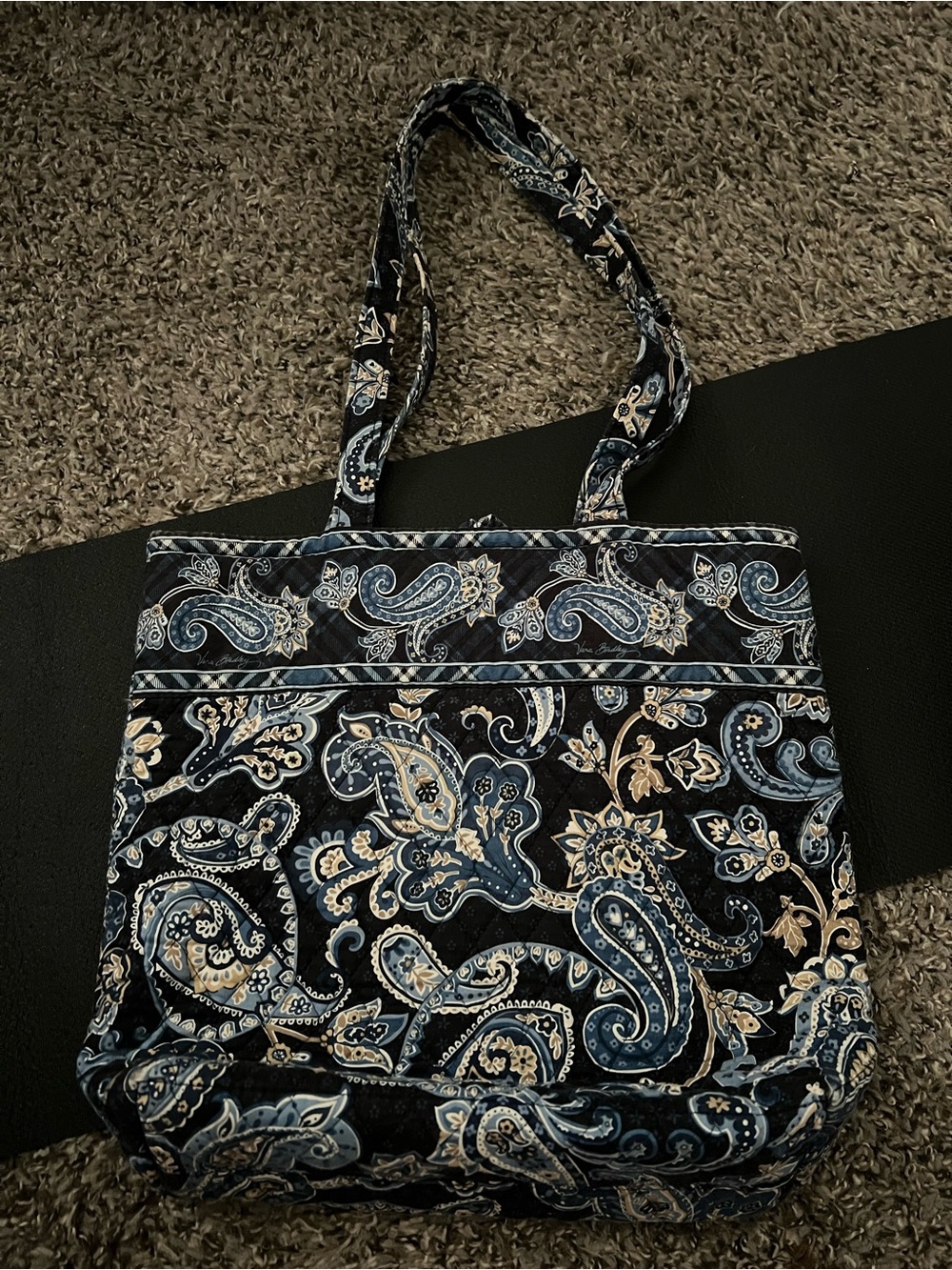 Blue Vera Bradley Paisley Quilted Tote Bag - Women